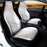 Pink White Grey Marble Print Universal Fit Car Seat Covers 102422