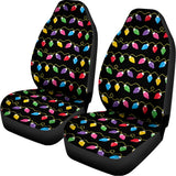 Pixel Christmas Lights Print Universal Fit Car Seat Covers 102422