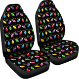 Pixel Christmas Lights Print Universal Fit Car Seat Covers 102422