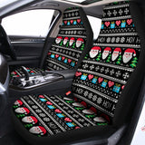 Pixel Christmas Santa Claus Print Universal Fit Car Seat Covers 102422