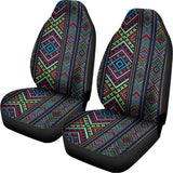 Pixel Ethnic Pattern Print Universal Fit Car Seat Covers 102422