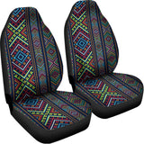 Pixel Ethnic Pattern Print Universal Fit Car Seat Covers 102422