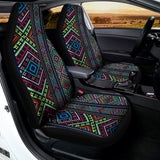 Pixel Ethnic Pattern Print Universal Fit Car Seat Covers 102422