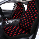 Pixel Heart Pattern Print Universal Fit Car Seat Covers 102422