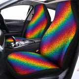 Pixel Rainbow Pattern Print Universal Fit Car Seat Covers 102422