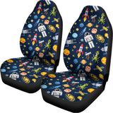 Pixel Space Pattern Print Universal Fit Car Seat Covers 102422