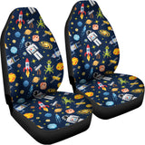 Pixel Space Pattern Print Universal Fit Car Seat Covers 102422