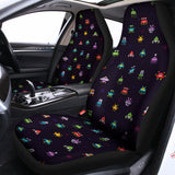 Pixel UFO Aliens Pattern Print Universal Fit Car Seat Covers 102422