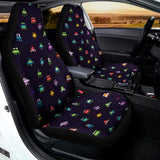 Pixel UFO Aliens Pattern Print Universal Fit Car Seat Covers 102422