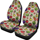 Pixel Vegetables Pattern Print Universal Fit Car Seat Covers 102422