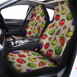 Pixel Vegetables Pattern Print Universal Fit Car Seat Covers 102422