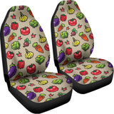Pixel Vegetables Pattern Print Universal Fit Car Seat Covers 102422