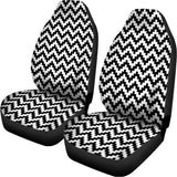 Pixel Zigzag Pattern Print Universal Fit Car Seat Covers 102422