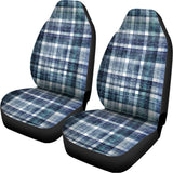 Plaid Denim Jeans Pattern Print Universal Fit Car Seat Covers 102422