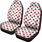 Playing Card Suits Pattern Print Universal Fit Car Seat Covers 102422