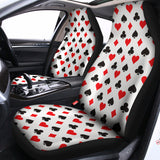 Playing Card Suits Pattern Print Universal Fit Car Seat Covers 102422