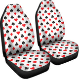 Playing Card Suits Pattern Print Universal Fit Car Seat Covers 102422