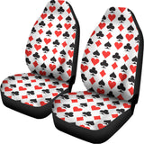 Playing Card Symbols Pattern Print Universal Fit Car Seat Covers 102422