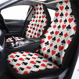 Playing Card Symbols Pattern Print Universal Fit Car Seat Covers 102422