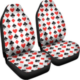Playing Card Symbols Pattern Print Universal Fit Car Seat Covers 102422