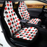 Playing Card Symbols Pattern Print Universal Fit Car Seat Covers 102422