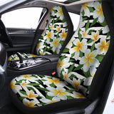 Plumeria Flower Striped Pattern Print Universal Fit Car Seat Covers 102422