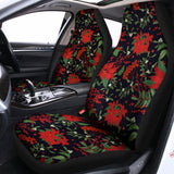 Poinsettia Flower Pattern Print Universal Fit Car Seat Covers 102422
