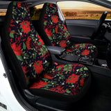 Poinsettia Flower Pattern Print Universal Fit Car Seat Covers 102422