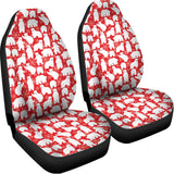 Polar Bear And Snowflake Pattern Print Universal Fit Car Seat Covers 102422