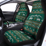Polar Bear Knitted Pattern Print Universal Fit Car Seat Covers 102422