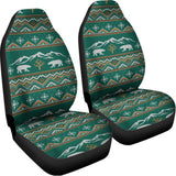Polar Bear Knitted Pattern Print Universal Fit Car Seat Covers 102422