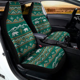 Polar Bear Knitted Pattern Print Universal Fit Car Seat Covers 102422