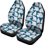 Polar Bear On Ice Pattern Print Universal Fit Car Seat Covers 102422