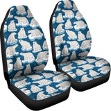 Polar Bear On Ice Pattern Print Universal Fit Car Seat Covers 102422
