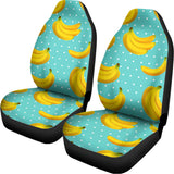 Polka Dot Banana Pattern Print Universal Fit Car Seat Covers 102422