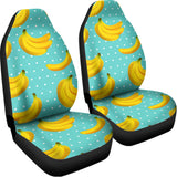 Polka Dot Banana Pattern Print Universal Fit Car Seat Covers 102422