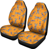 Polka Dot Dragonfly Pattern Print Universal Fit Car Seat Covers 102422