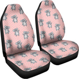 Polka Dot Koala Pattern Print Universal Fit Car Seat Covers 102422
