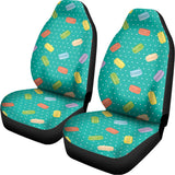 Polka Dot Macaron Pattern Print Universal Fit Car Seat Covers 102422