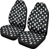 Polka Dot Rabbit Pattern Print Universal Fit Car Seat Covers 102422