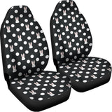 Polka Dot Rabbit Pattern Print Universal Fit Car Seat Covers 102422