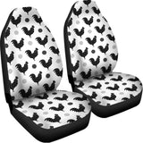 Polka Dot Rooster Pattern Print Universal Fit Car Seat Covers 102422