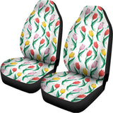 Polygon Tulip Pattern Print Universal Fit Car Seat Covers 102422