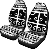 Polynesian Tribal Tattoo Pattern Print Universal Fit Car Seat Covers 102422