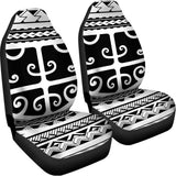 Polynesian Tribal Tattoo Pattern Print Universal Fit Car Seat Covers 102422