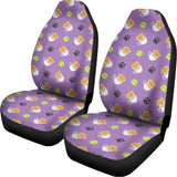 Pomeranian In Tea Cup Pattern Print Universal Fit Car Seat Covers 102422