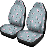 Poodle And Crown Pattern Print Universal Fit Car Seat Covers 102422