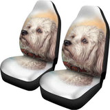 Poodle Portrait Print Universal Fit Car Seat Covers 102422