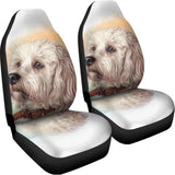 Poodle Portrait Print Universal Fit Car Seat Covers 102422