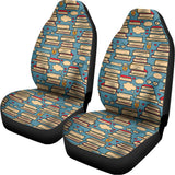 Pop Art Books Pattern Print Universal Fit Car Seat Covers 102422